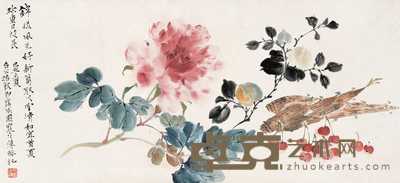 江寒汀 1949年作 首夏清供图 立轴 29×62cm